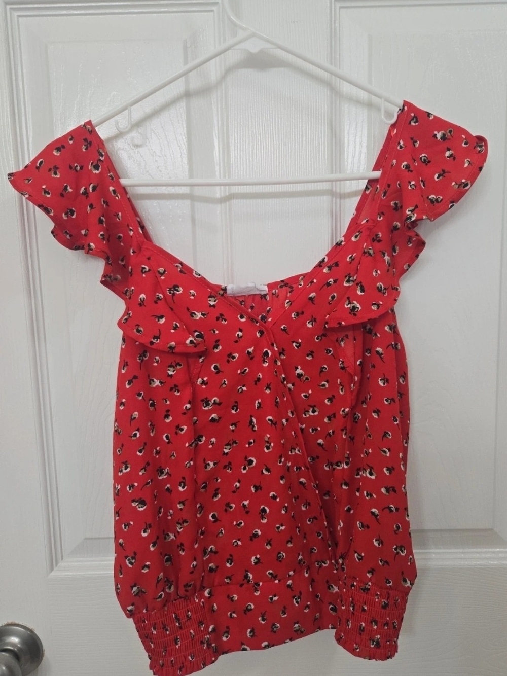 Sienna Sky Red Floral Ruffle Camisole